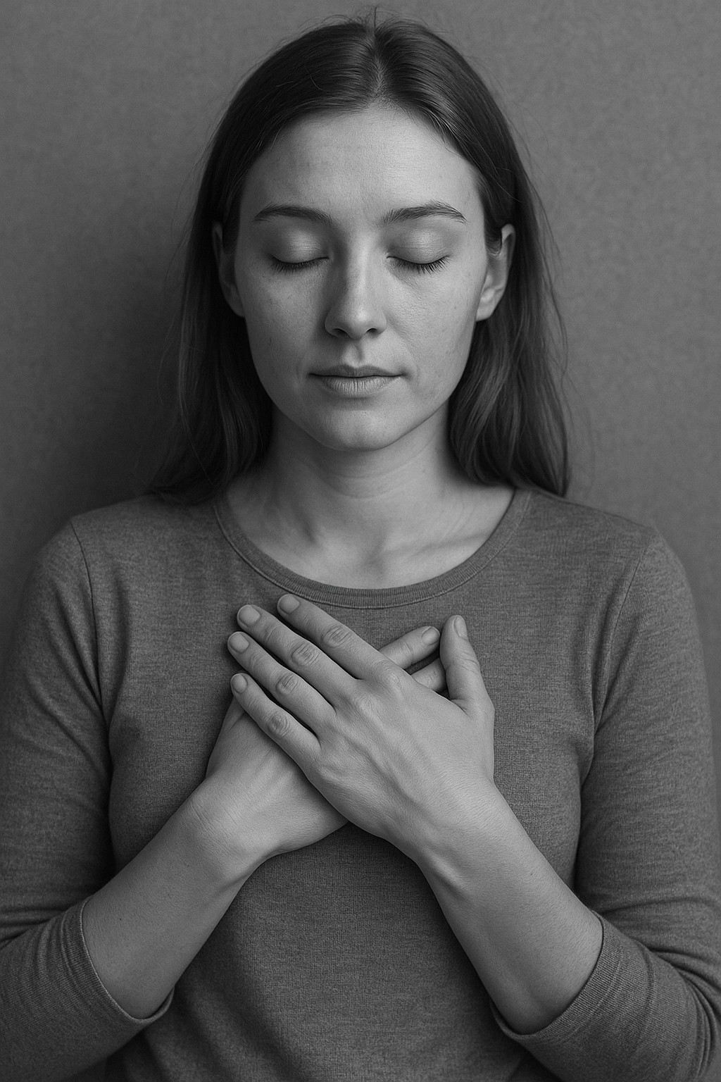 Hands over heart — calm, supportive care